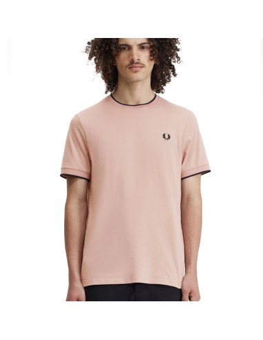 FRED PERRY M1588 DARK PINK/DUSTY ROSE/BLACK