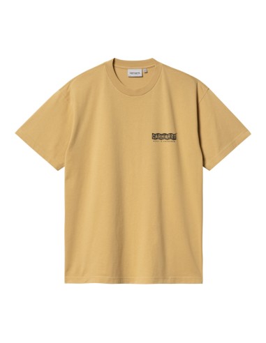 CARHARTT WIP S/S STAMP T SHIRT BOURBON/BLACK STONE WASHED